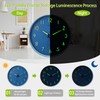 MEIRED Night Light Wall Clock 12 Inch Silent Non Ticking