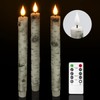 PChero Flameless Taper Candles with Remote Timer, Pack of 3