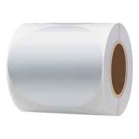 Hybsk Silver Labels 3 inch Round Color Coding Dots Stickers 200 Labels Per Roll (Silver)