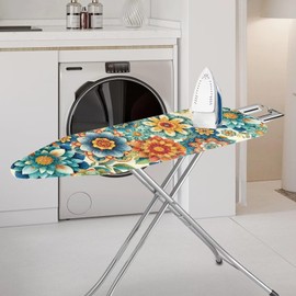 Hinthetall Boho Dahlia Ironing Board Cover Extra Wide Table Top Ironing Board Cover Western Flowers Home Decor Heavy Duty Padded Iron Board Covers with Elastic Edge