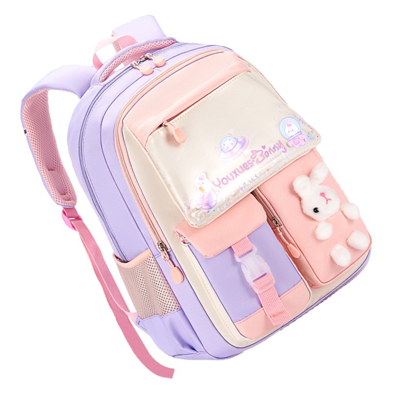 Kids Backpack Soft Comfortable Multi Layer Large Capacity Oxford Fabric