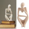 Thinker Statue Synthetic Resin Fine Polishing Unique Hollow Design Abstract