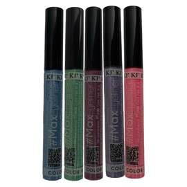 Delineador Líquido Max Eyeliner Larga Duración 5 pzs Kejel Jabibe (Metalic)