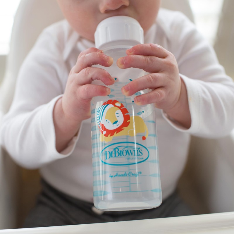 Dr. Brown's Milestones Narrow Sippy Bottle, 100% Silicone Soft Sippy