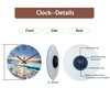 Constantplanet Blue Beach Wall Clock for Kitchen 14 Inch Round