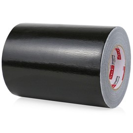 JIALAI HOME 8 Inch Wide Duct Tape, 9 Mil Heavy Duty 8 inches x 55 Yards (164 ft) Black, Waterproof, Strong, Flexible, No Residue, UV Resistant for Crafts & Home Improvement