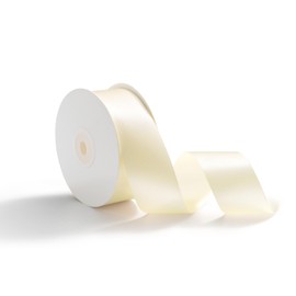 AOKSUNOVA 38 mm x 23 m Gift Ribbon Satin Ribbon Ribbons for Crafts Decorative Ribbon for Wedding Gift Packaging Cream
