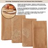 Newbridge Gold Tremont Leaf Damask Christmas Fabric Napkins, Set of
