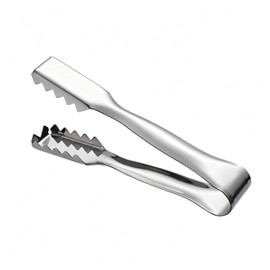 CooCoo Baby Stainless Steel Ice Tong - 0.8mm Thick, 48g - Stocked, Durable, Rust-Resistant Kitchen Utensils Set for Ice Cube Tray, Coffee Bar, Home, Party - Serrated Tips, Ergonomic Grip