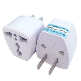 GRLRCR Travel Power Adapter, High Performance Universal UK EU AU to US Plug Adapter Converter(2 Pack)