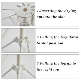 2 Pack Foldable Pasta Drying Rack, Homemade Fresh Spaghetti Stand Collapsible Dryer Noodle Hanger for Kitchen with 10 Arms, White