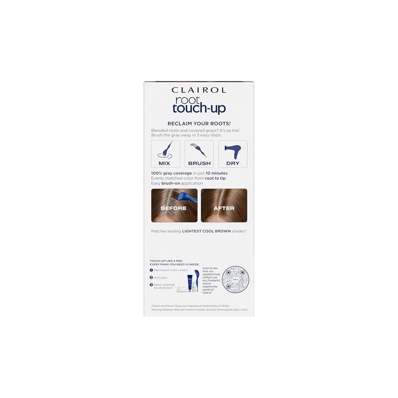 Clairol Nice N' Easy Root Touch Up, 0065a, Light Cool