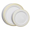 SETUP 60-Piece Gold Trim Plastic Dinnerware Set – 30 10.25"