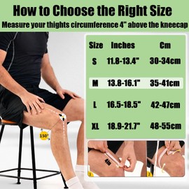 hzkais Knee Support (Pair), Knee Brace, Knee Support Brace, Anti Slip Knee Brace, Knee Sleeves for Men Women, Knee Brace Football, Running, Knee Support Brace Designed To Alleviate Pain