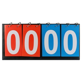4-Digital Portable Table Top Scoreboard Flipper, Volleyball Basketball Table Tennis Sports Score Flip Scoreboard