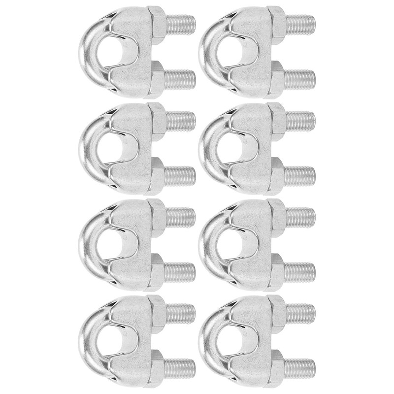 8pcs 3/8 Pulgadas M10 Cable de Acero Inoxidable Cable Clip