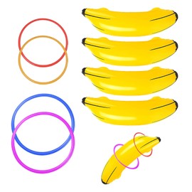 4PCS Inflatable Banana, Inflatable Banana Large for Kids to Play, Easy to Inflate, Suitable for Various Scenarios Such as Pool Parties and Group Pool Parties