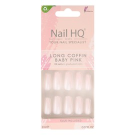 Nail HQ Long Coffin Baby Pink Nails