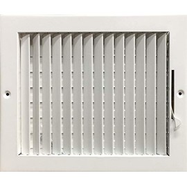 10" x 8" Adjustable Blade Sidewall Ceiling Register Vent Cover Diffuser Heavy Duty Stamped Steel (Listed Size is for Duct Opening or Inside Measurement)