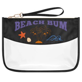 Beach Bag Beach Lover Gifts for Women Girls Clear Makeup Bag Vacation Travel Toiletry Pouch Summer Themed Gift for Sister Friends Bestie Summer Travel Gifts Cosmetic Bags Graduation Birthday Gift