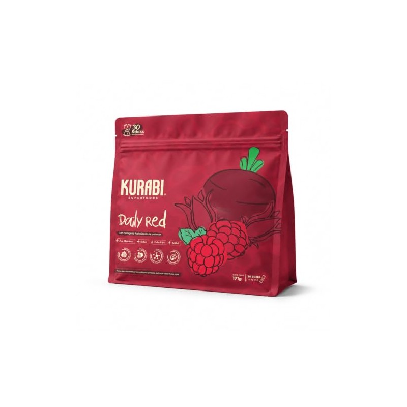 KURABI - Daily Red Jugo Rojo con Antioxidantes Sabor Frutos