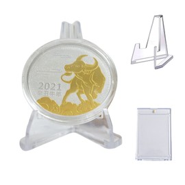 Molyorch Pack of 10 Order Stands, Ultra Clear Card Frame, Card Holder, Trading Cards, Coin Collection Stand, Coin Holder, for Collection Sports Cards, Coin Display