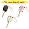 QIXIUBIA for Toyota Key Fob Cover Smart Key with Keychain