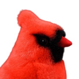 FRANKIEZHOU Realistic Northern Cardinal Plush Animal- Red 5.9 inches Tall,Bird Plush Toy Cardinal Gifts for Loss,Soft Gift for Kids, Girls Toy,Baby Gift, Cry Baby, Home Decor