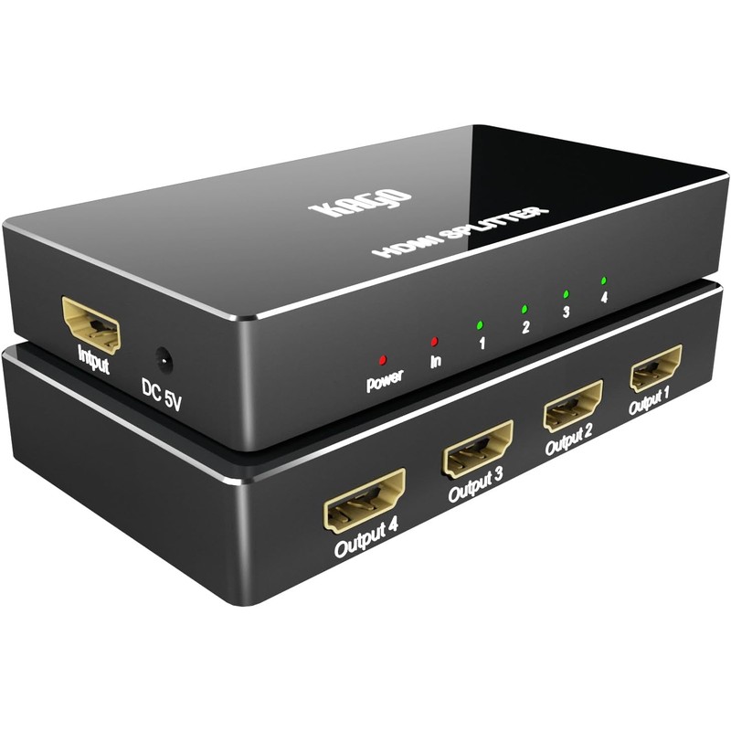 KAGO HDMI Splitter - 1 in 4 Out TV Splitters
