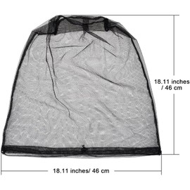 eBoot 2 Stück Kopfnetz Gesicht Mesh Kopf Abdeckung für Outdoor Liebhaber zum Schutz von Fliegengitter Mosquito Mücke und Anderen Flies (Schwarz)