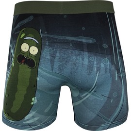 Good Luck Undies Men's Rick and Morty, Pickle Rick Sewer Escape Boxer Brief Underwear, Extra Large
