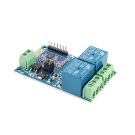 JESSINIE 12V Dual Way Bluetooth Relay Module 12V 10A Wireless Smart Relay Module IoT Smart Home Phone APP Remote Control Switch