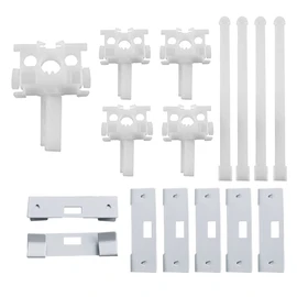 AXLIZER Juego de 30 piezas de reparación de persianas verticales rotas, 20 pestañas verticales de reparación de persianas, clips de repuesto y 10 soportes verticales de reparación de persianas, juego de tallos