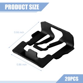 20 PCS Windshield Molding Clip, OEM #C5ZZ-6543413-B C6AB-6242413-A C8AZ-63642413-A D1AB-65422413-AB D1AZ-65422413-B 0269550, for Ford F100 F150 F250 F350 Truck Lincoln & Mercury Mustang (Black)