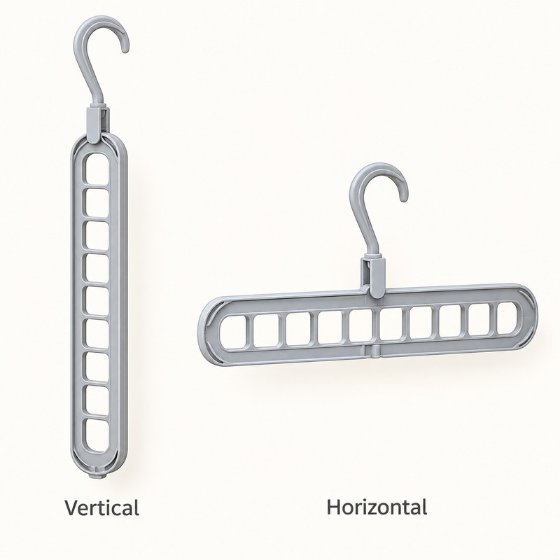 3-Pack 9-Hole Space Saving Clothes Hangers for Closet Organization –