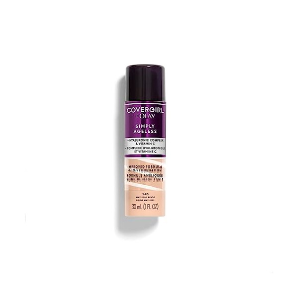 COVERGIRL CoverGirl & Olay Simply Ageless 3-in-1 Liquid Foundation, Matte