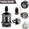 Hortsun 16 Pcs E26 Vintage Ceramic Light Sockets, Pearl Black
