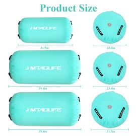 Gymnastics Air Roller Air Barrel, Inflatable Tumble Roller Mat, Air Roller Gymnastics Barrel Kids Back Somersault Backbend Trainer for Yoga Training Cheerleading Home Use