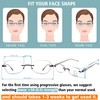 Multifocus Reading Glasses Women Stylish Progressive Multifocal Rimless No Line