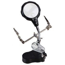 Duratool D03304 LED Magnifying Lamp with Third Hand Tool & Soldering Iron Stand