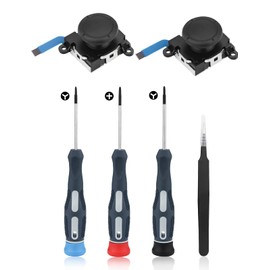 Repair Kit for Joycon Drift Joystick，Ancable 3D Analog Joy Stick Replacement for Joy Con Controller with Cross & Tri-Wing Screwdrivers, Repair Tool Kits