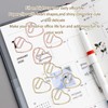 100Pcs Heart Shaped Paper Clips Iron Decorative Paperclips Set with