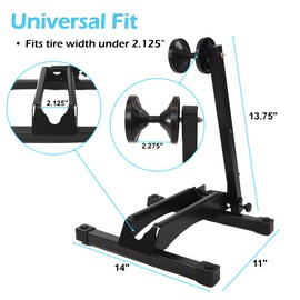 Lumintrail Indoor Compact Bike Stand for Garage on Floor - Bike Rack Perfect for Cruiser, Road and Kids Bike - Bicycle Stand Fits Front or Rear Wheels