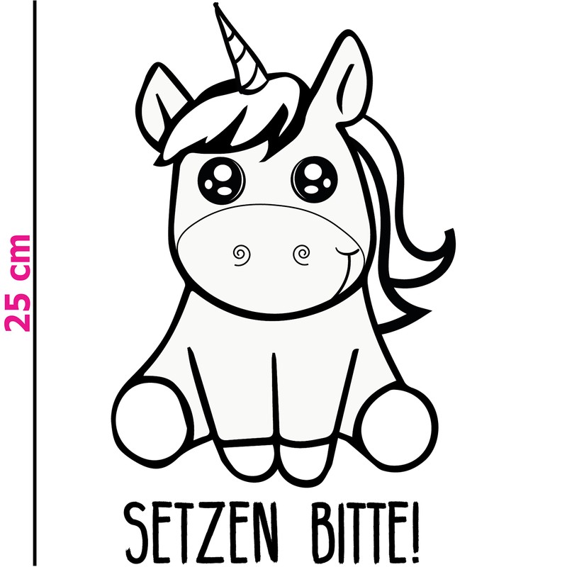 Unicorn Love Toilet Lid Sticker