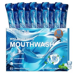 Travel Size Mint Mouthwash Packets - TSA Approved Oral Care
