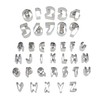 36 Piece Cookie Cutter Letters Set, Metal alphanumeric Baking Cookie
