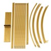 Gold&White Metal Wedding Arch Backdrop Stand,7.2FT, 6.6FT, 6FT Set of