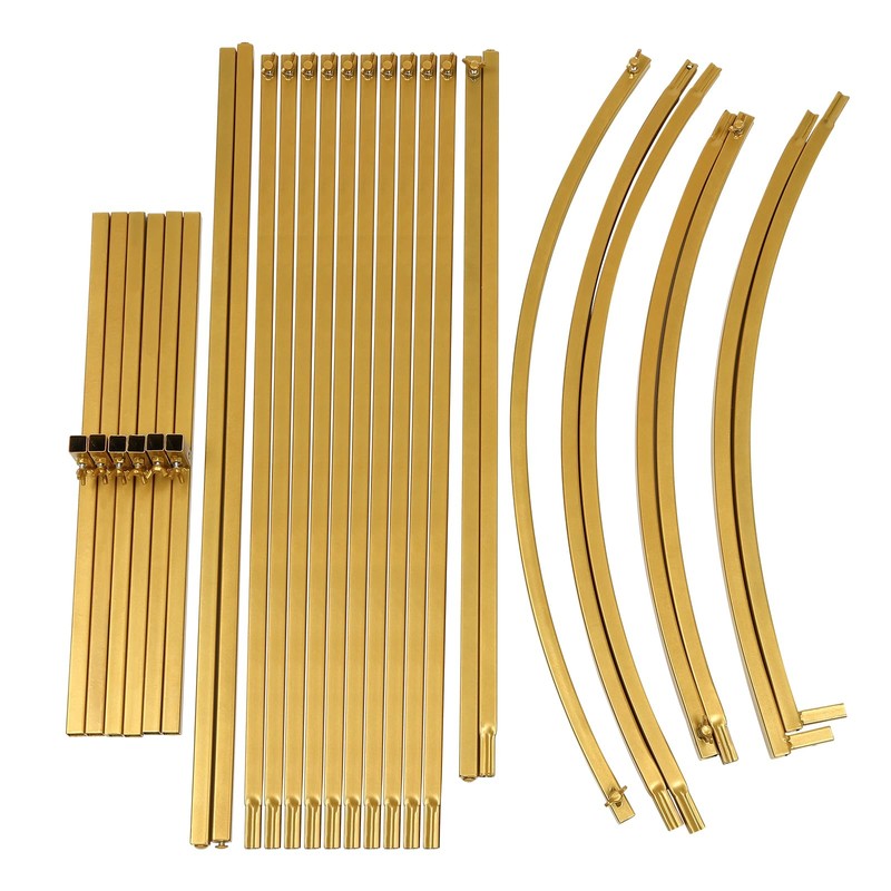 Gold&White Metal Wedding Arch Backdrop Stand,7.2FT, 6.6FT, 6FT Set of