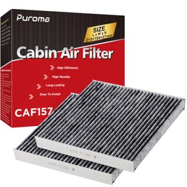 Puroma 2 Pack Cabin Air Filter with Activated Carbon, Replacement for CP157, CF12157, Select Lexus, Mazda, Subaru and Toyota Avalon, Camry, Corolla, Highlander, Prius, RAV4, Sienna, Venza