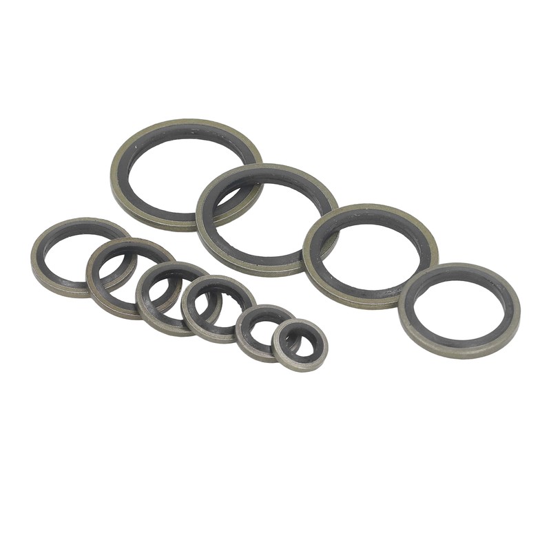 170PCS Set Drain Plug Gasket 10 Sizes Rubber and Metal
